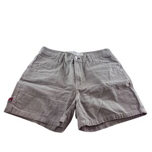 Tommy Hilfiger Jeans Womens 6 Khaki Tan Carpenter Shorts Cotton Utility 90s Y2K
